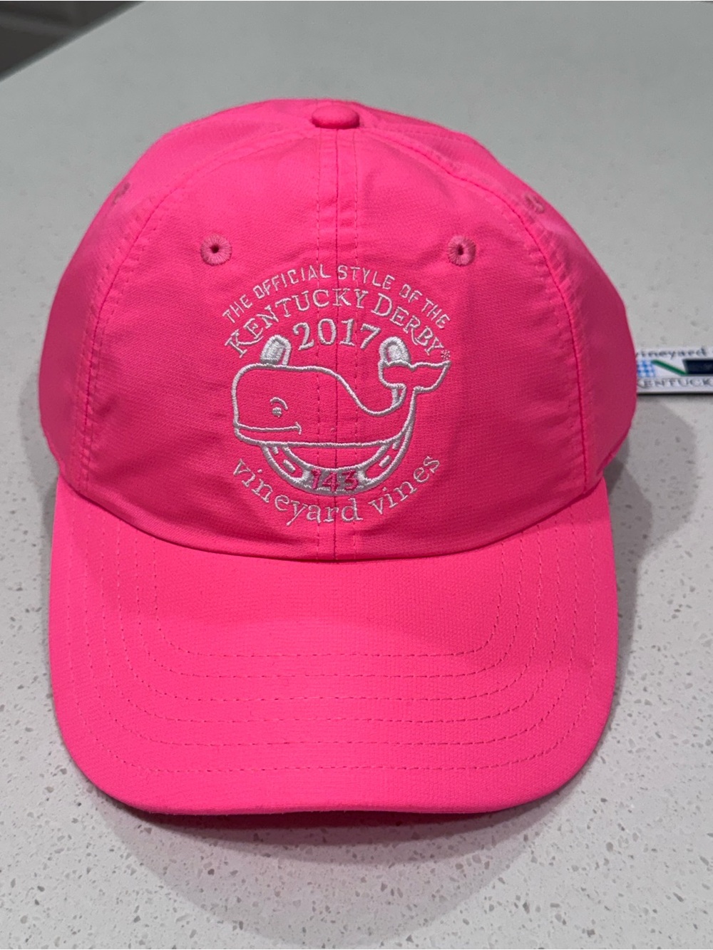 Vineyard Vines NWT 2017 Kentucky Derby 143rd Pink Performance Baseball Hat OS
